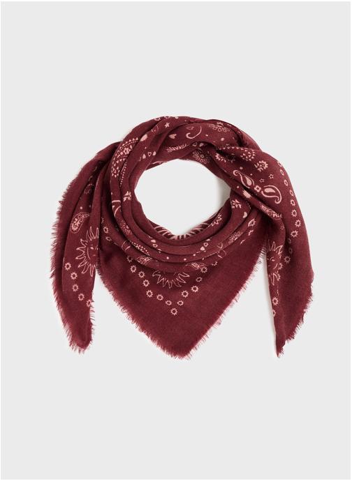 BILLYBELT Foulards Laine Louise femme bordeaux