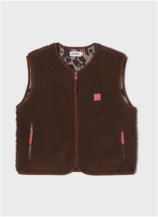 BILLYBELT Vestes sans manches Sherpa femme marron