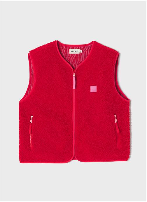 BILLYBELT Vestes sans manches Sherpa femme rouge