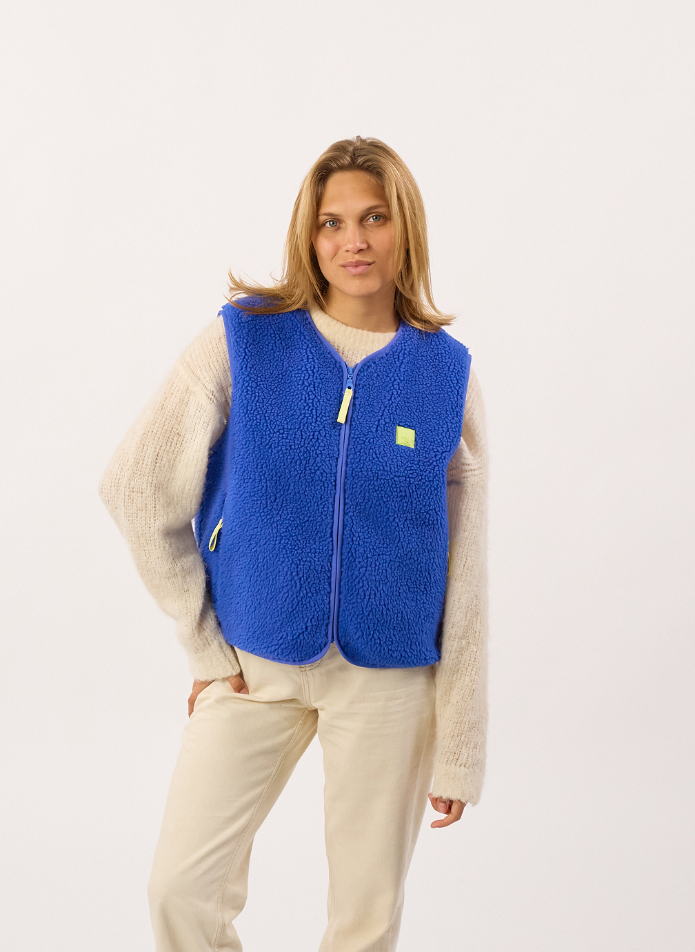 Vestes sans manches Sherpa femme bleu BILLYBELT Vestes sans manches Sherpa femme bleu Bleu
