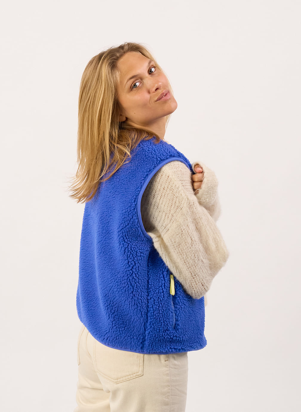 Vestes sans manches Sherpa femme bleu BILLYBELT Vestes sans manches Sherpa femme bleu Bleu