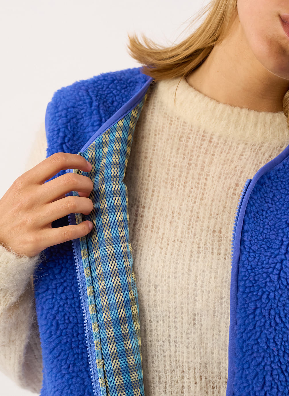 Vestes sans manches Sherpa femme bleu BILLYBELT Vestes sans manches Sherpa femme bleu Bleu