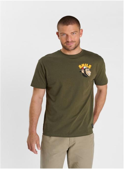 Le temps des cerises Tee-shirts Tee-Shirt CAVENDIS Khaki homme vert