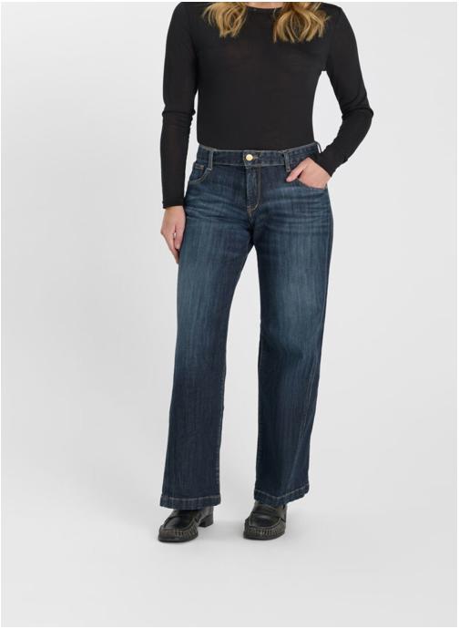 Le temps des cerises Jeans droit Jeans loose Blue femme bleu