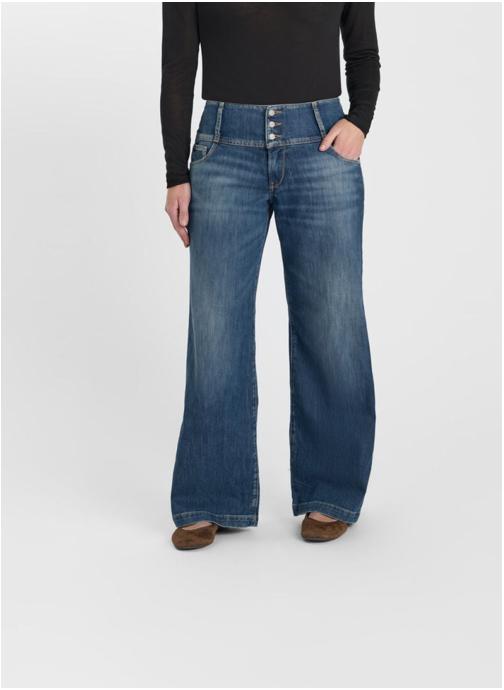 Le temps des cerises Jeans droit Jeans loose Blue femme bleu