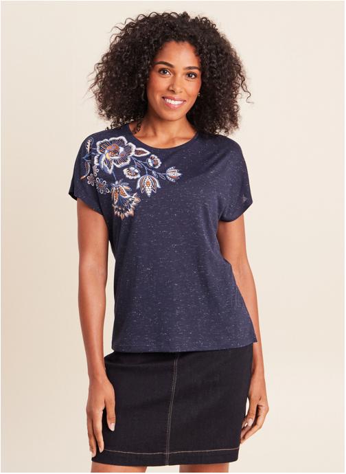 Bréal Tee-shirts TICRODIGO femme bleu