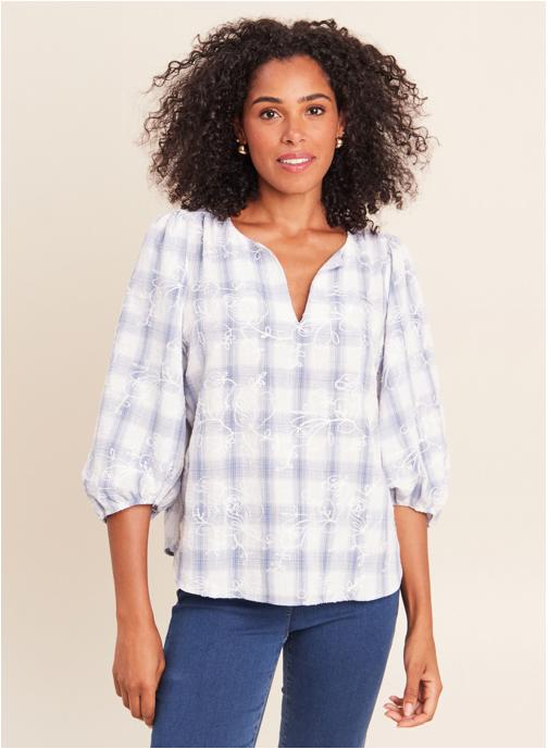 Bréal Chemises CEBLOUCHECK femme bleu