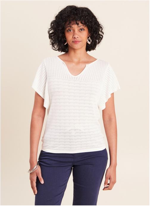 Bréal Pulls MIBAILE femme blanc