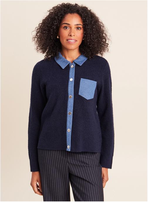 Bréal Gilets MIVESTNEW femme bleu