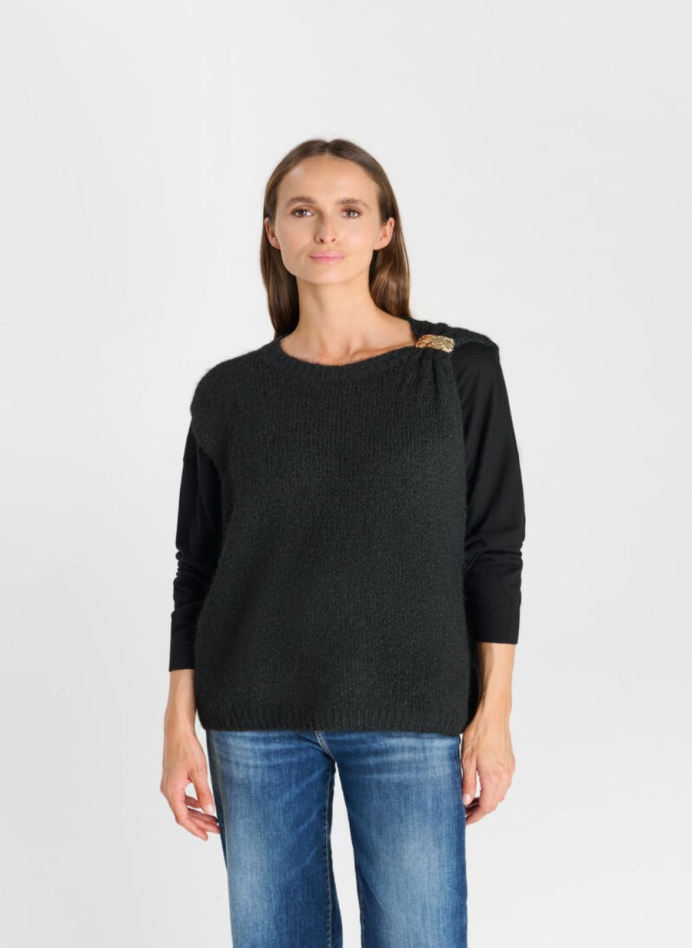 Pulls Pull KESTREL Black femme noir Le temps des cerises Pulls Pull KESTREL Black femme noir Noir
