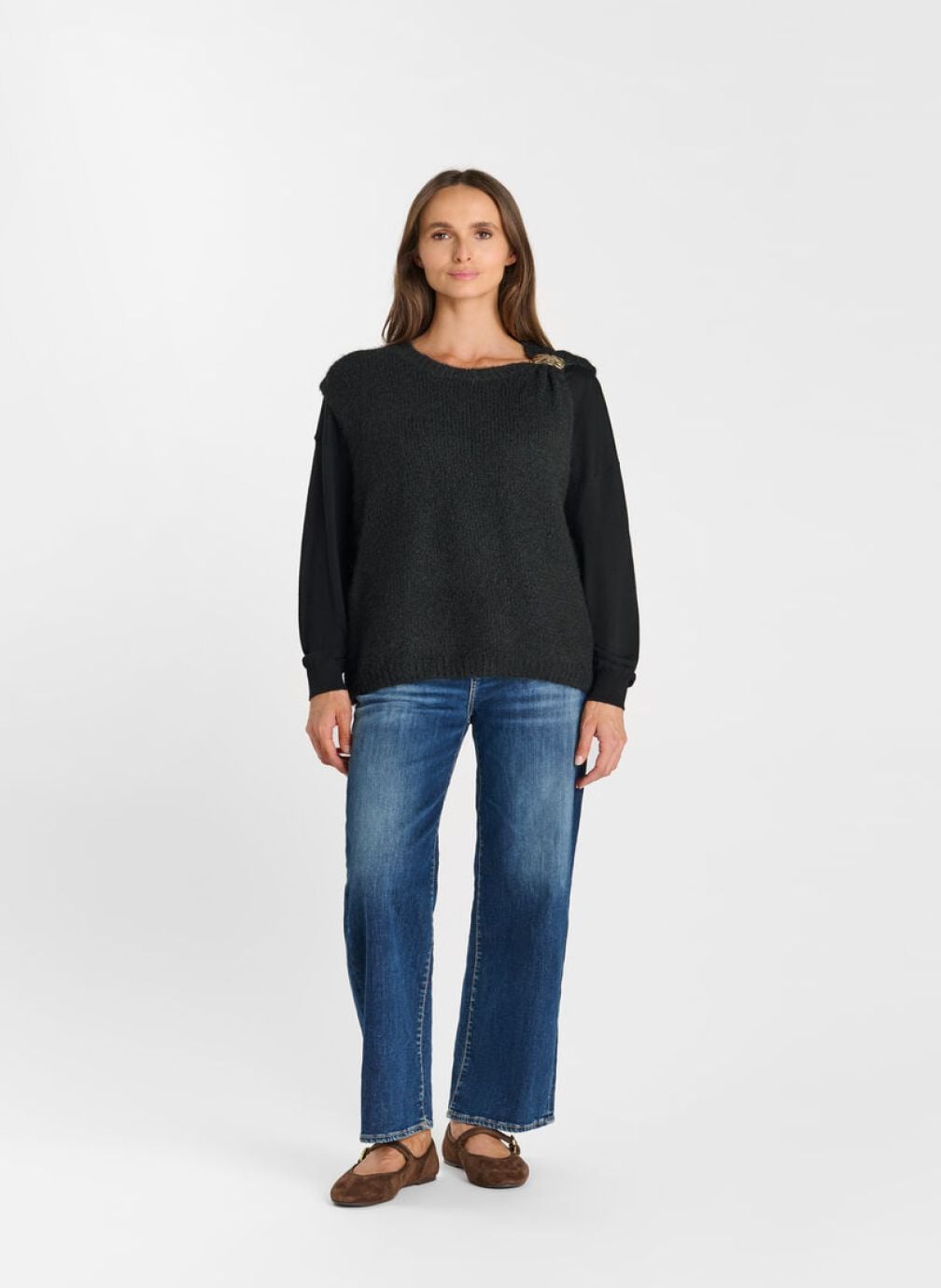 Pulls Pull KESTREL Black femme noir Le temps des cerises Pulls Pull KESTREL Black femme noir Noir
