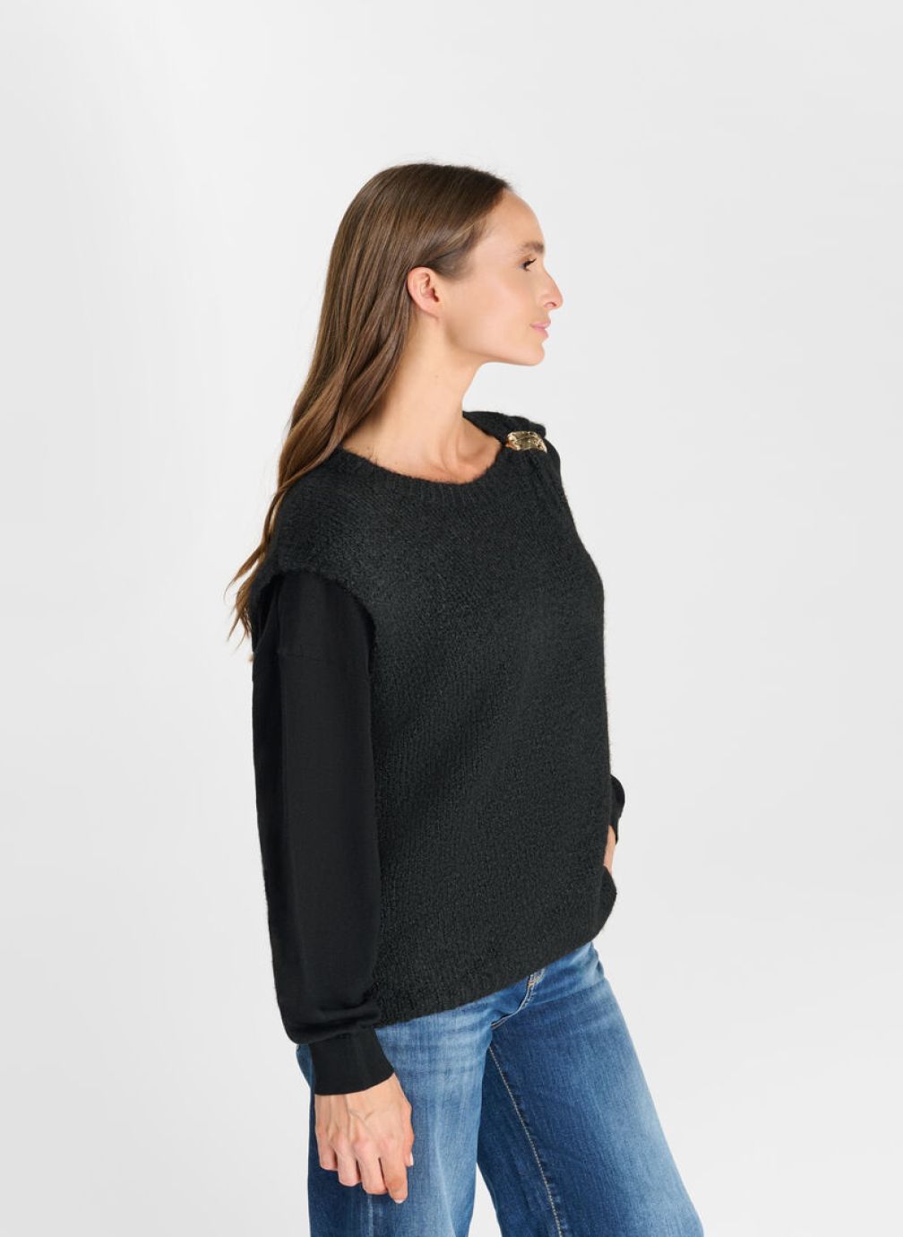 Pulls Pull KESTREL Black femme noir Le temps des cerises Pulls Pull KESTREL Black femme noir Noir