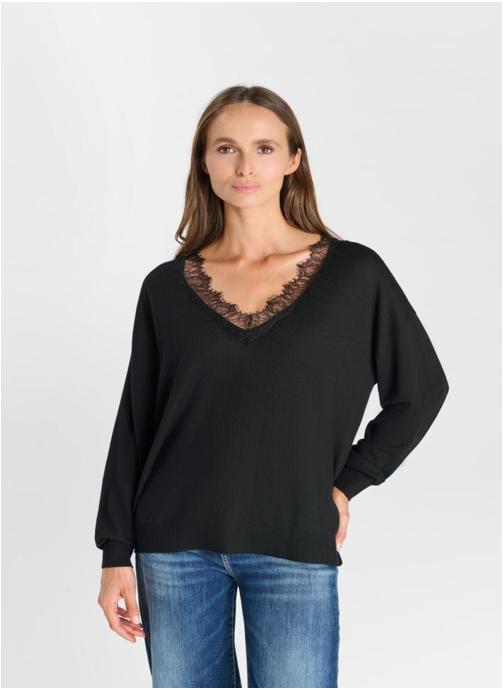 Le temps des cerises Pulls Pull BARNY Black femme noir
