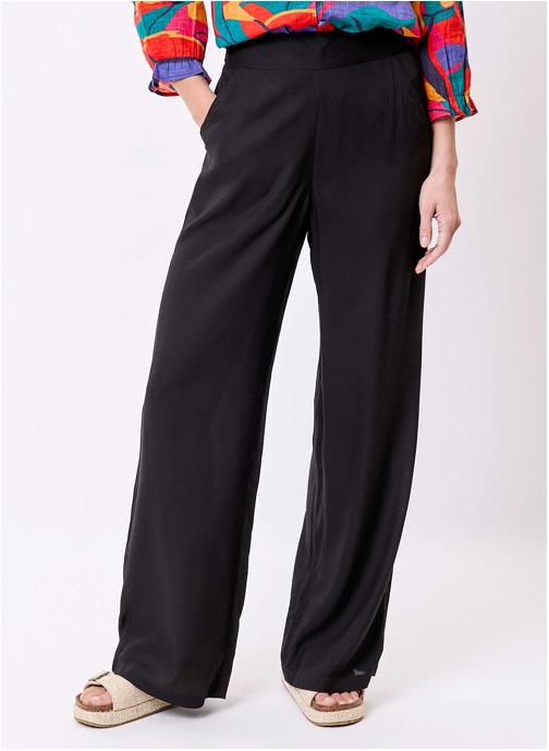La Fiancée Pantalons droit Pantalon fluide ample ESTIA femme noir