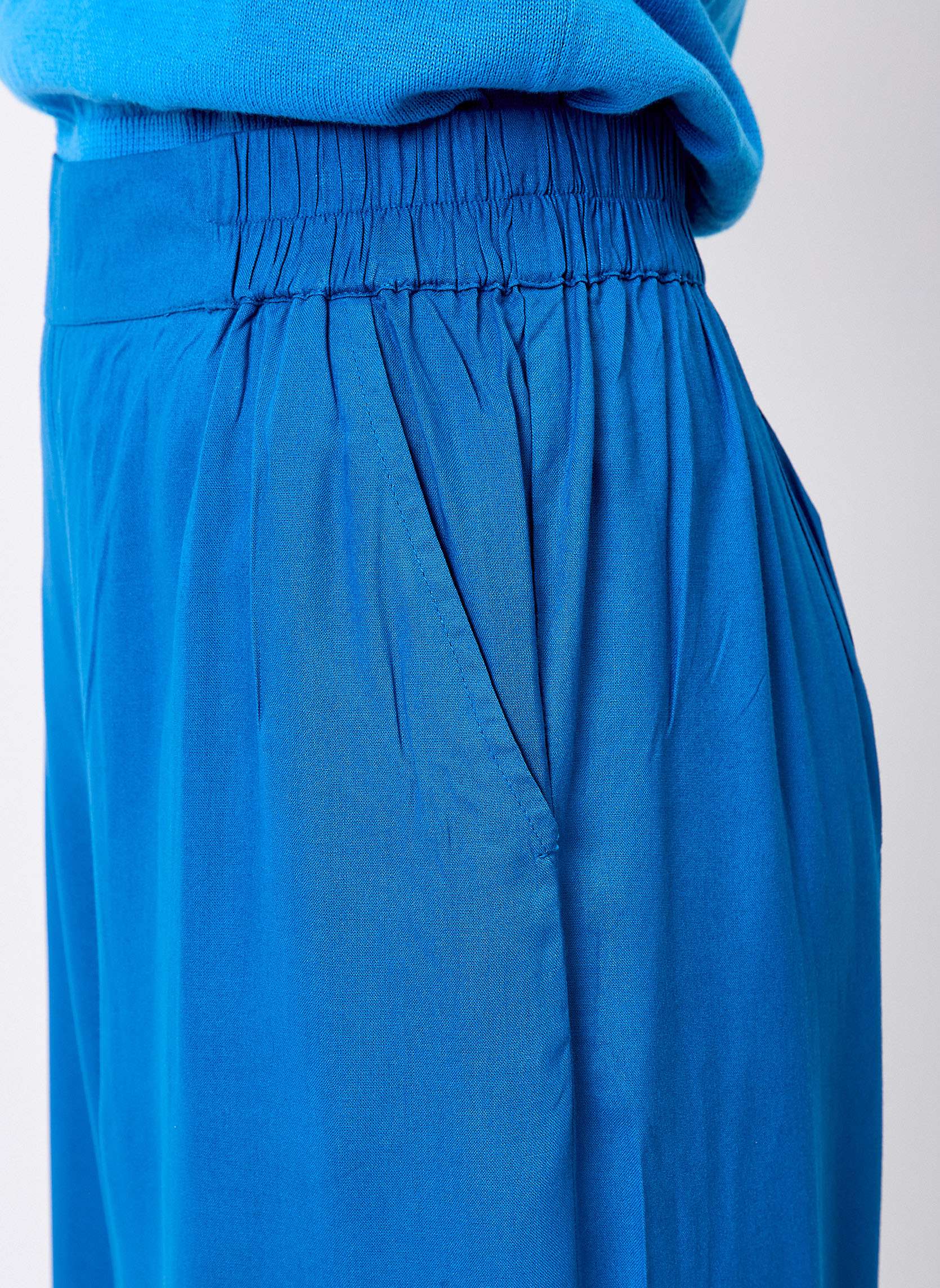 Pantalons droit Pantalon imprimé ample élastiqué fluide ALEXIA femme bleu Princesse Nomade Pantalons droit Pantalon imprimé ample élastiqué fluide ALEXIA femme bleu Bleu