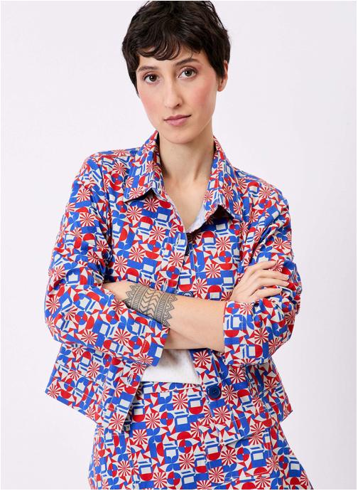 Princesse Nomade Vestes Veste courte coton stretch ALINE femme multicolore