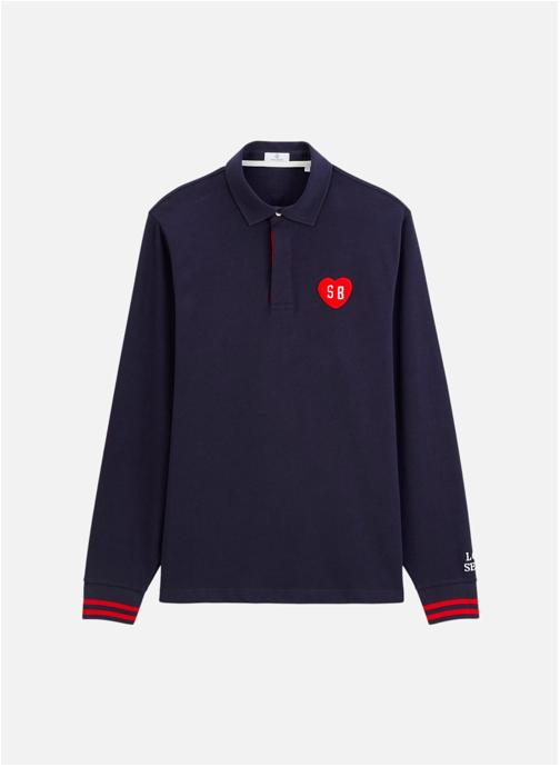 Serge Blanco Polos Polo ML homme bleu