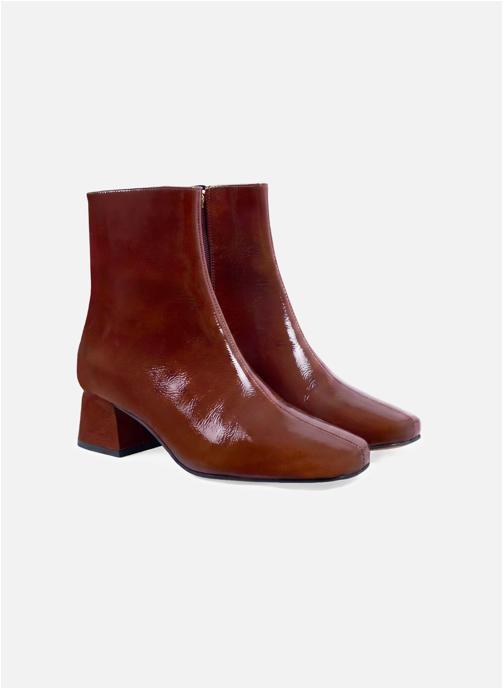 JULES & JENN Bottines basses Bottines moyen talon carré Diane femme rouge
