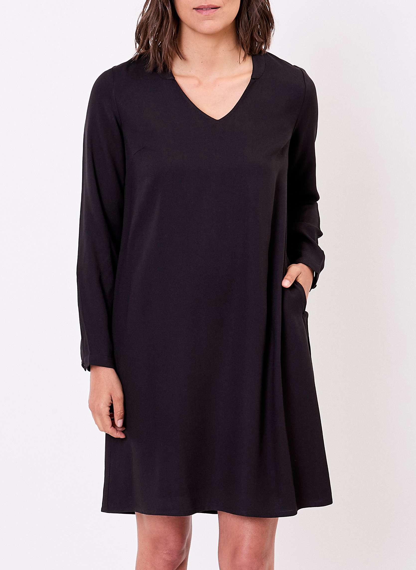 Robes Robe fluide ample doublée GALATEE femme noir Princesse Nomade Robes Robe fluide ample doublée GALATEE femme noir Noir