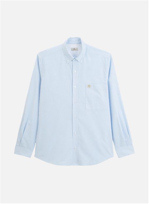 Serge Blanco Chemises Chemise ML homme bleu