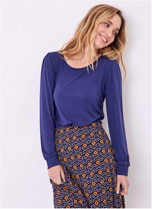 Princesse Nomade Tee-shirts T-shirt fluide col rond FELIX femme bleu