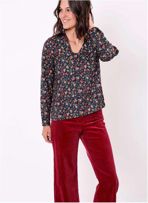 Princesse Nomade Blouses Blouse imprimée fluide col V GARYLY femme multicolore