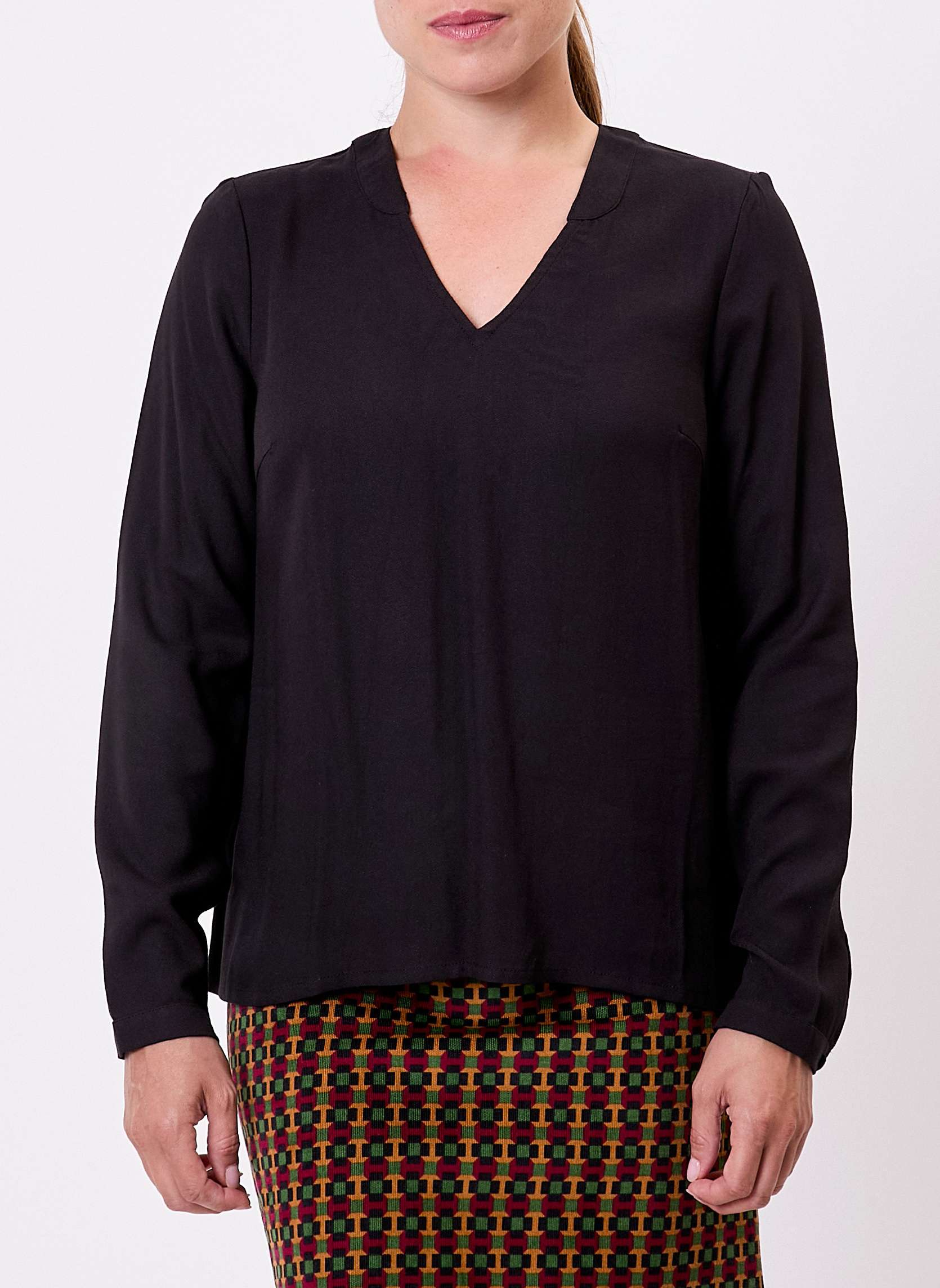 Blouses Blouse fluide col V GARYLY femme noir Princesse Nomade Blouses Blouse fluide col V GARYLY femme noir Noir