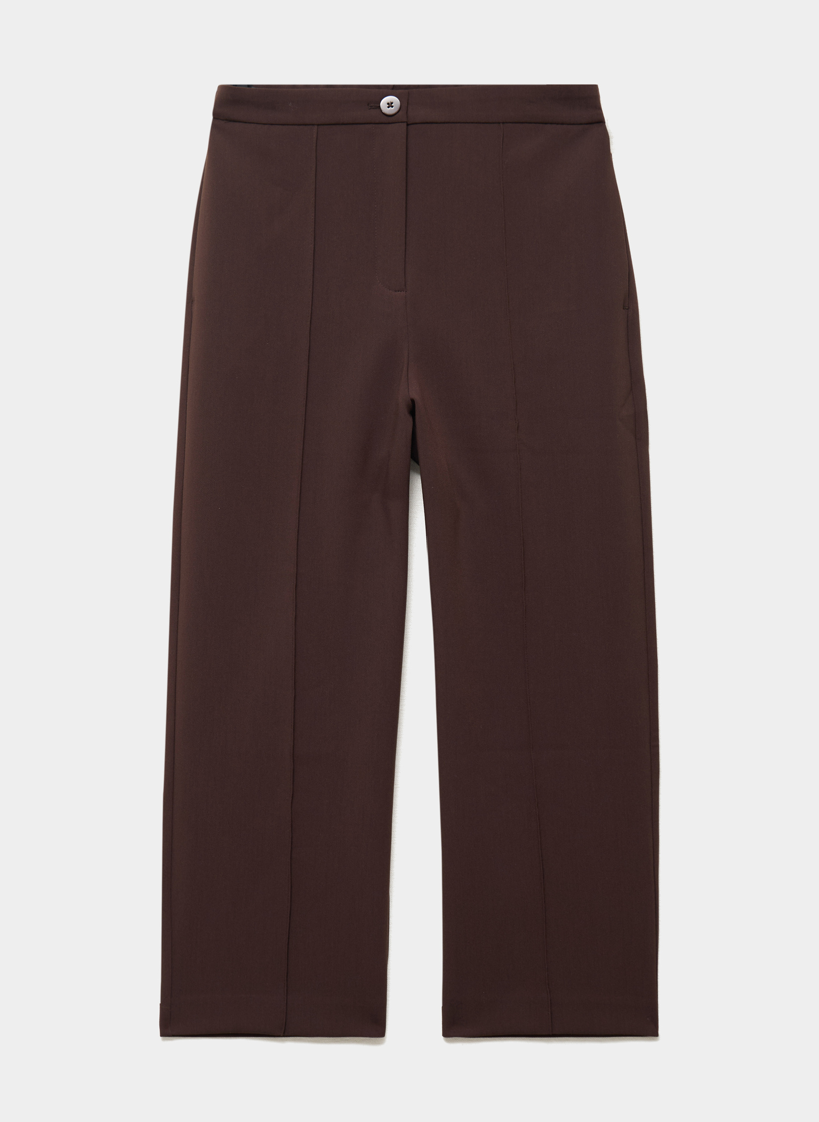 Pantalons droit NAF3_PASCALE femme marron Naf Naf Pantalons droit NAF3_PASCALE femme marron Marron foncé