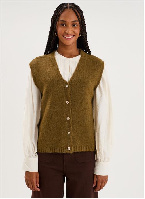 Naf Naf Gilets NAF3_KELLY femme vert