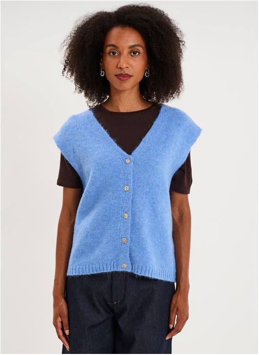 Naf Naf Gilets NAF3_KELLY femme bleu