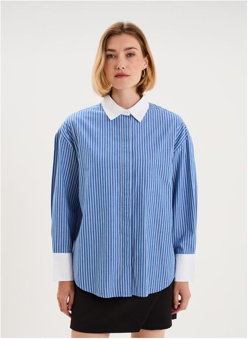 Naf Naf Chemises NAF3_CLARISSA femme bleu