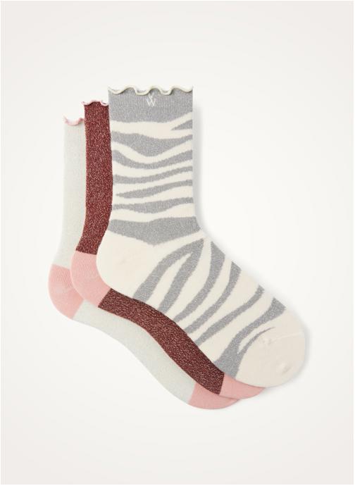 Vanessa Wu Chaussettes Pack QUINN femme blanc