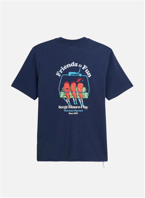 Serge Blanco Tee-shirts Théo homme bleu