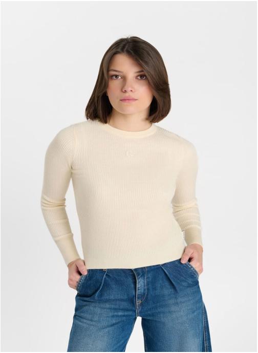 Le temps des cerises Pulls Pull STEFYGI White fille blanc