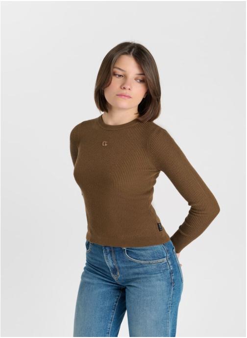 Le temps des cerises Pulls Pull STEFYGI Brown fille marron