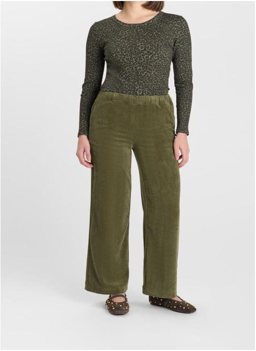 Le temps des cerises Pantalons Pantalon droite MARGEGI Khaki fille vert