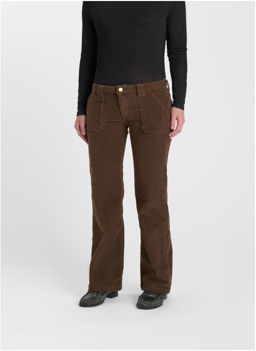 Le temps des cerises Pantalons droit Pantalon flare FLAREVEL Brown femme marron