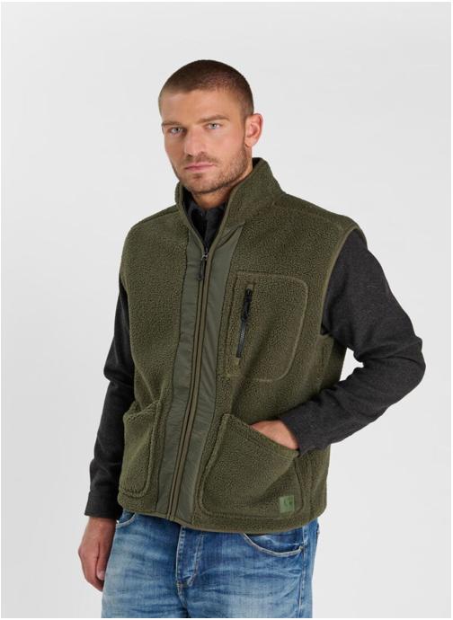 Le temps des cerises Vestes Veste sans manches VELOS Khaki homme vert