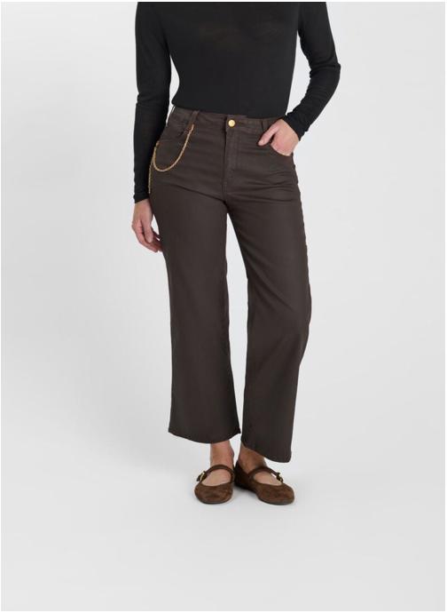 Le temps des cerises Jeans droit Jeans loose Brown femme marron