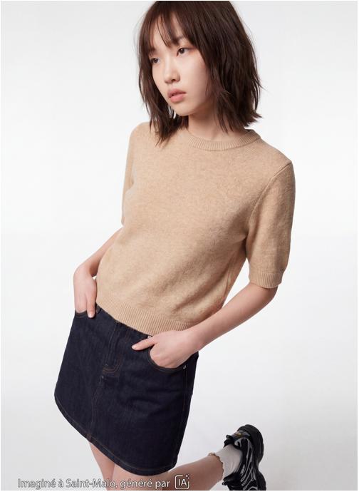 Jennyfer Pulls JPULSHORT fille beige