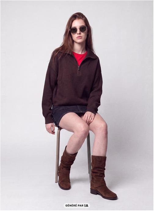 Jennyfer Pulls JPULCAMIO femme marron