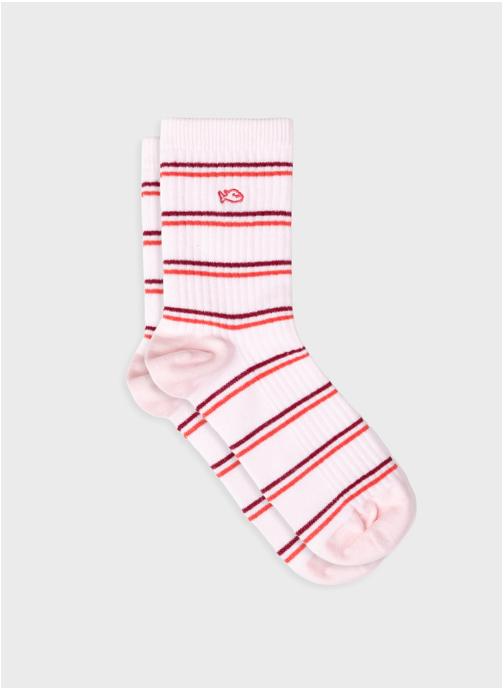 BILLYBELT Chaussettes A rayures femme rose