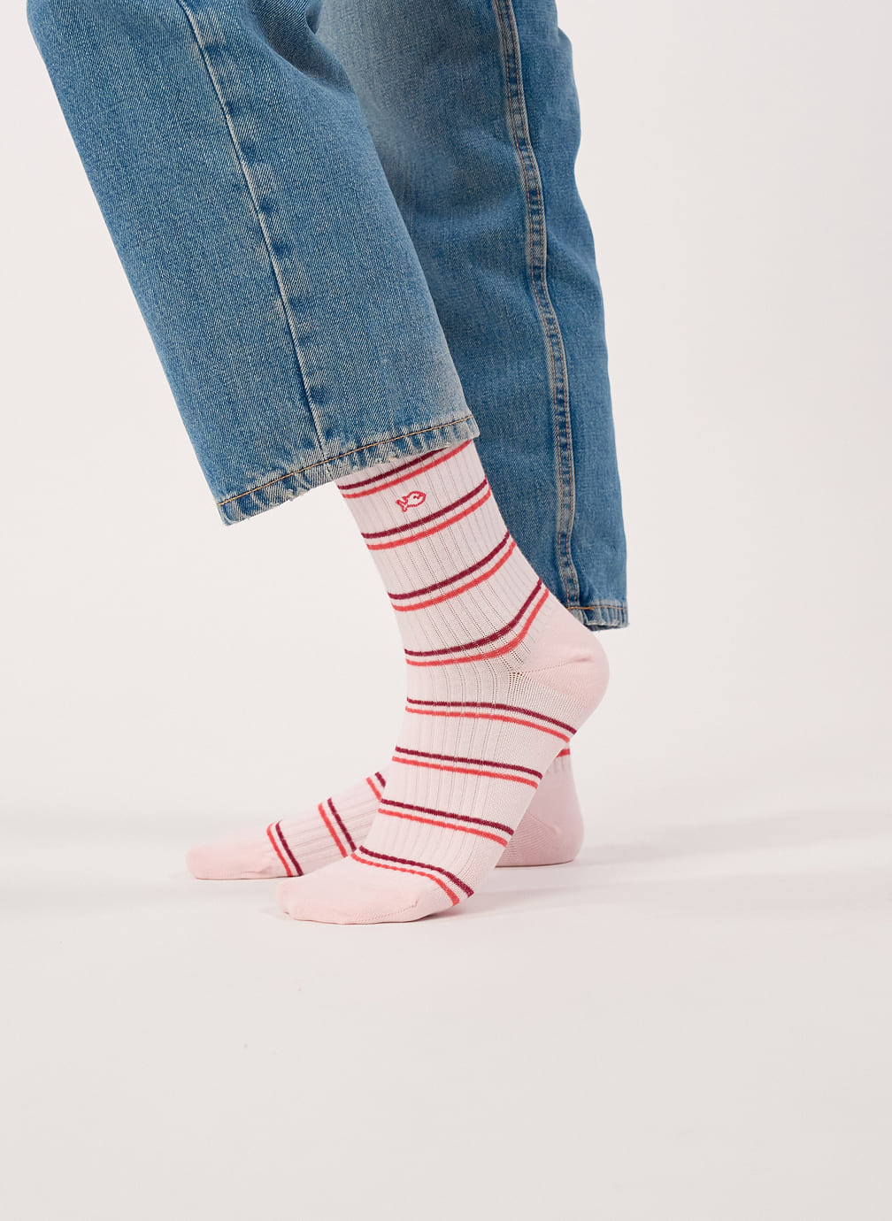 Chaussettes A rayures femme rose BILLYBELT Chaussettes A rayures femme rose Rose