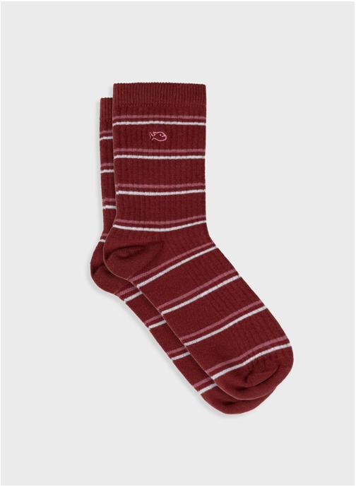 BILLYBELT Chaussettes A rayures femme rouge