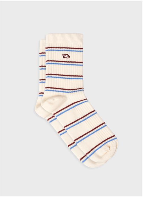 BILLYBELT Chaussettes A rayures femme beige