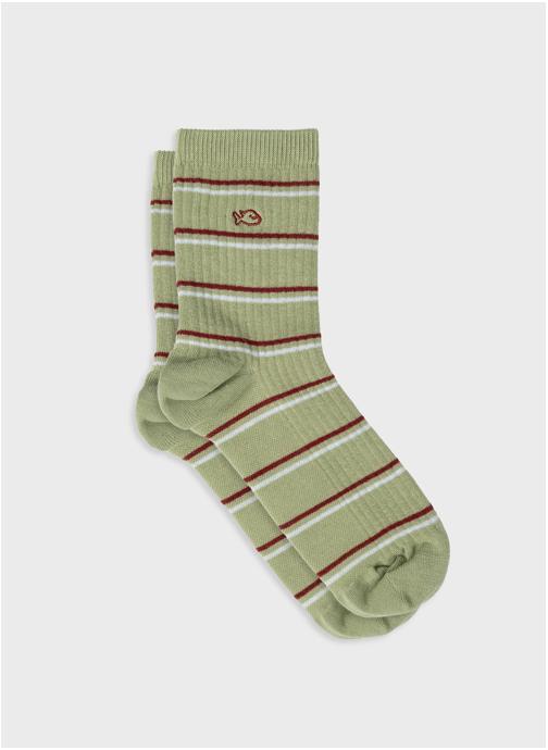 BILLYBELT Chaussettes A rayures femme vert