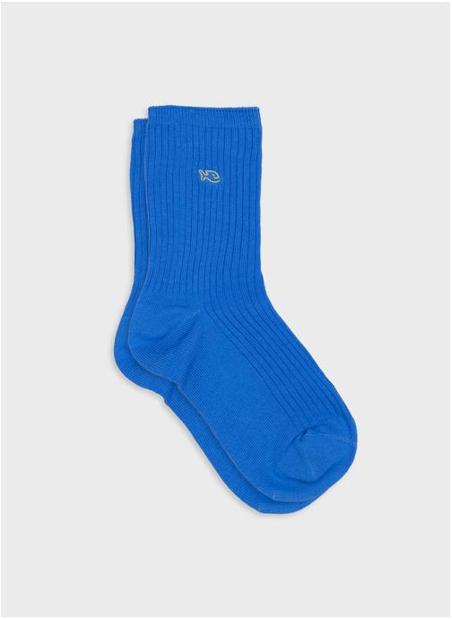 BILLYBELT Chaussettes Unies côtelées femme bleu