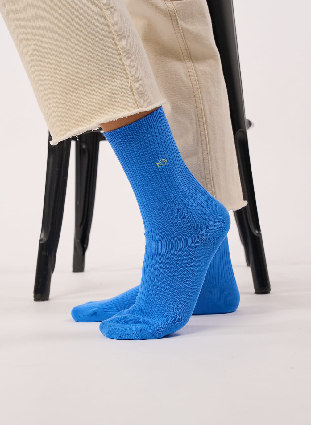 Chaussettes Unies côtelées femme bleu BILLYBELT Chaussettes Unies côtelées femme bleu Bleu