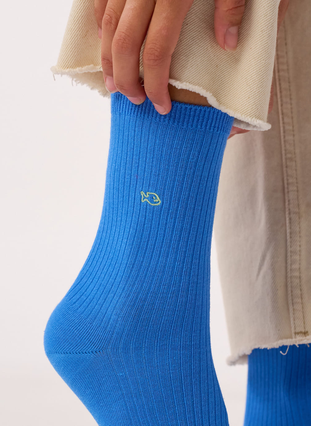 Chaussettes Unies côtelées femme bleu BILLYBELT Chaussettes Unies côtelées femme bleu Bleu