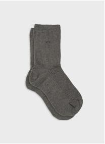 Chaussettes Unies côtelées femme bleu